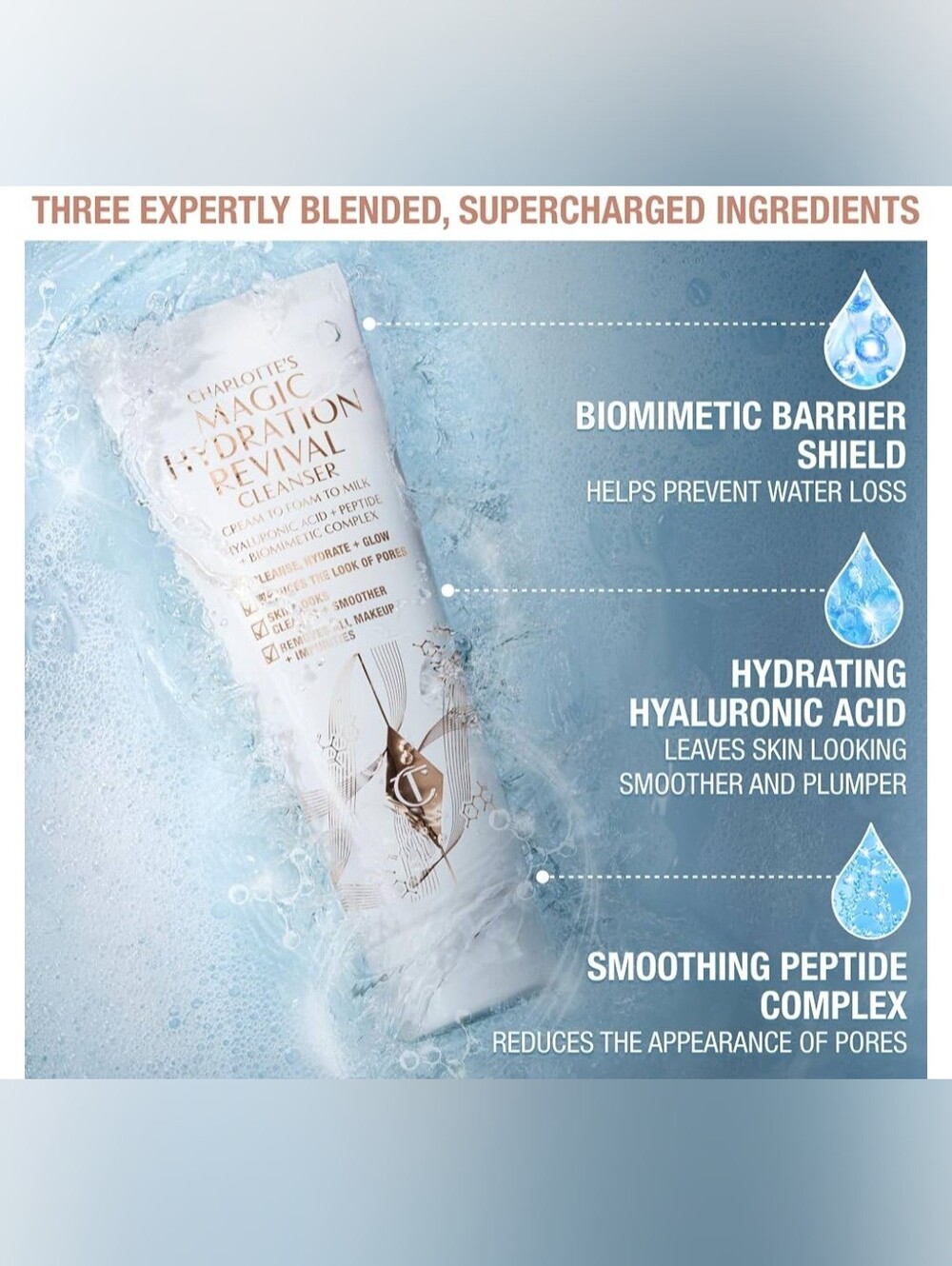 Charlotte Tilbury Magic Hydration Revival Facial Cleanser 4oz New - Picture 2 of 9